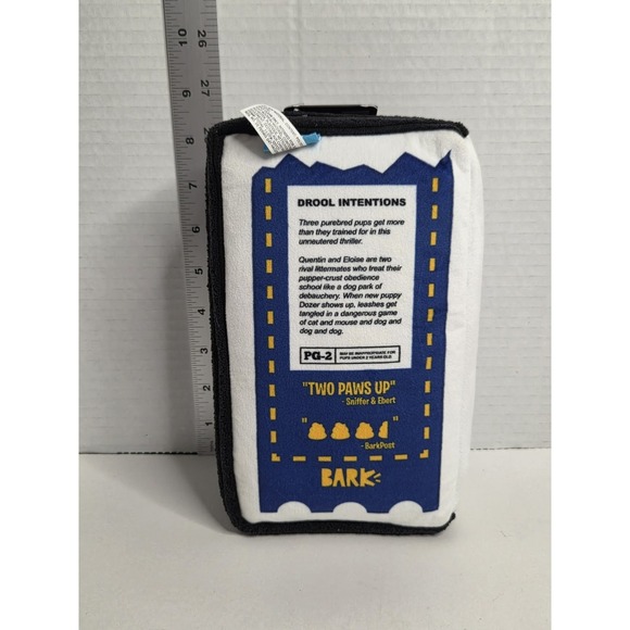 Bark Box Barkbuster Blockbuster Dog Toy Treat Trap VHS Tape Crinkle Squeak - Picture 3 of 8